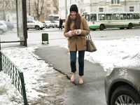 Feet - Nastya D - 2017-01-21 Cheerful barefoot girl