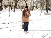 Feet - Nastya D - 2017-01-21 Cheerful barefoot girl