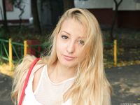 Feet - Nastya F - 2017-04-18 A barefoot blonde in a white dress