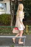 Feet - Nastya F - 2017-04-18 A barefoot blonde in a white dress