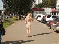 Feet - Nastya F - 2017-04-18 A barefoot blonde in a white dress