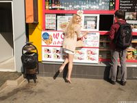 Feet - Nastya F - 2017-04-18 A barefoot blonde in a white dress