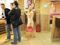 Feet - Nastya F - 2017-04-18 A barefoot blonde in a white dress