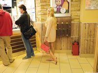 Feet - Nastya F - 2017-04-18 A barefoot blonde in a white dress