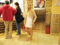 Feet - Nastya F - 2017-04-18 A barefoot blonde in a white dress