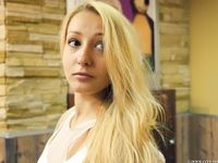 Feet - Nastya F - 2017-04-18 A barefoot blonde in a white dress