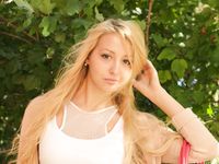 Feet - Nastya F - 2017-04-18 A barefoot blonde in a white dress