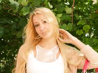 Feet - Nastya F - 2017-04-18 A barefoot blonde in a white dress