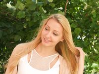 Feet - Nastya F - 2017-04-18 A barefoot blonde in a white dress