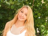 Feet - Nastya F - 2017-04-18 A barefoot blonde in a white dress