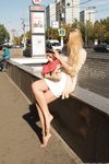 Feet - Nastya F - 2017-04-18 A barefoot blonde in a white dress