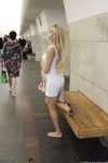 Feet - Nastya F - 2017-04-18 A barefoot blonde in a white dress