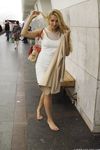Feet - Nastya F - 2017-04-18 A barefoot blonde in a white dress