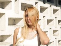 Feet - Nastya F - 2017-04-18 A barefoot blonde in a white dress