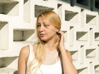 Feet - Nastya F - 2017-04-18 A barefoot blonde in a white dress