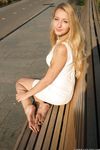 Feet - Nastya F - 2017-04-18 A barefoot blonde in a white dress