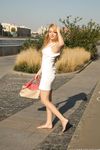 Feet - Nastya F - 2017-04-18 A barefoot blonde in a white dress