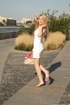 Feet - Nastya F - 2017-04-18 A barefoot blonde in a white dress