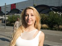 Feet - Nastya F - 2017-04-18 A barefoot blonde in a white dress