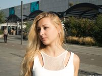 Feet - Nastya F - 2017-04-18 A barefoot blonde in a white dress