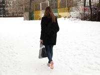 Feet - Natalia A - 2016-10-25 Barefoot on the snow