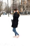 Feet - Natalia A - 2016-10-25 Barefoot on the snow