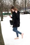 Feet - Natalia A - 2016-10-25 Barefoot on the snow