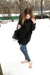 Feet - Natalia A - 2016-10-25 Barefoot on the snow