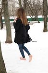 Feet - Natalia A - 2016-10-25 Barefoot on the snow