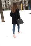 Feet - Natalia A - 2016-10-25 Barefoot on the snow