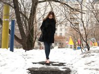 Feet - Natalia A - 2016-10-25 Barefoot on the snow