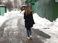 Feet - Natalia A - 2016-10-25 Barefoot on the snow