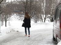 Feet - Natalia A - 2016-10-25 Barefoot on the snow