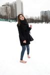 Feet - Natalia A - 2016-10-25 Barefoot on the snow