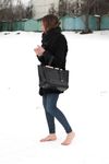 Feet - Natalia A - 2016-10-25 Barefoot on the snow