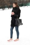 Feet - Natalia A - 2016-10-25 Barefoot on the snow
