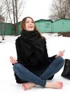Feet - Natalia A - 2016-10-25 Barefoot on the snow