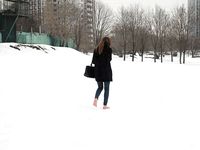 Feet - Natalia A - 2016-10-25 Barefoot on the snow