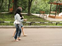 Feet - Natasha A + Luba - 2006-11-08 Tempted to a barefoot walk