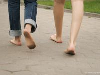 Feet - Natasha A + Luba - 2006-11-08 Tempted to a barefoot walk