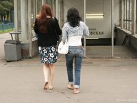 Feet - Natasha A + Luba - 2006-11-08 Tempted to a barefoot walk