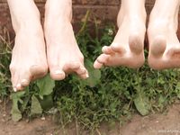 Feet - Natasha A + Luba - 2006-11-08 Tempted to a barefoot walk