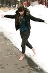 Feet - Natasha G - 2012-11-18 Barefoot in cold weather