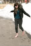 Feet - Natasha G - 2012-11-18 Barefoot in cold weather