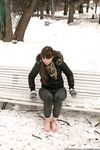 Feet - Natasha G - 2012-11-18 Barefoot in cold weather