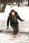 Feet - Natasha G - 2012-11-18 Barefoot in cold weather