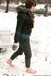 Feet - Natasha G - 2012-11-18 Barefoot in cold weather