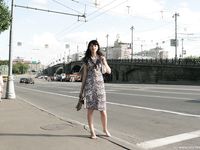 Feet - Nina - 2008-01-29 Hot asphalt kisses her soles