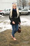 Feet - Nina D - 2017-04-19 Bare feet in the cold slush