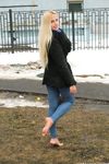 Feet - Nina D - 2017-04-19 Bare feet in the cold slush